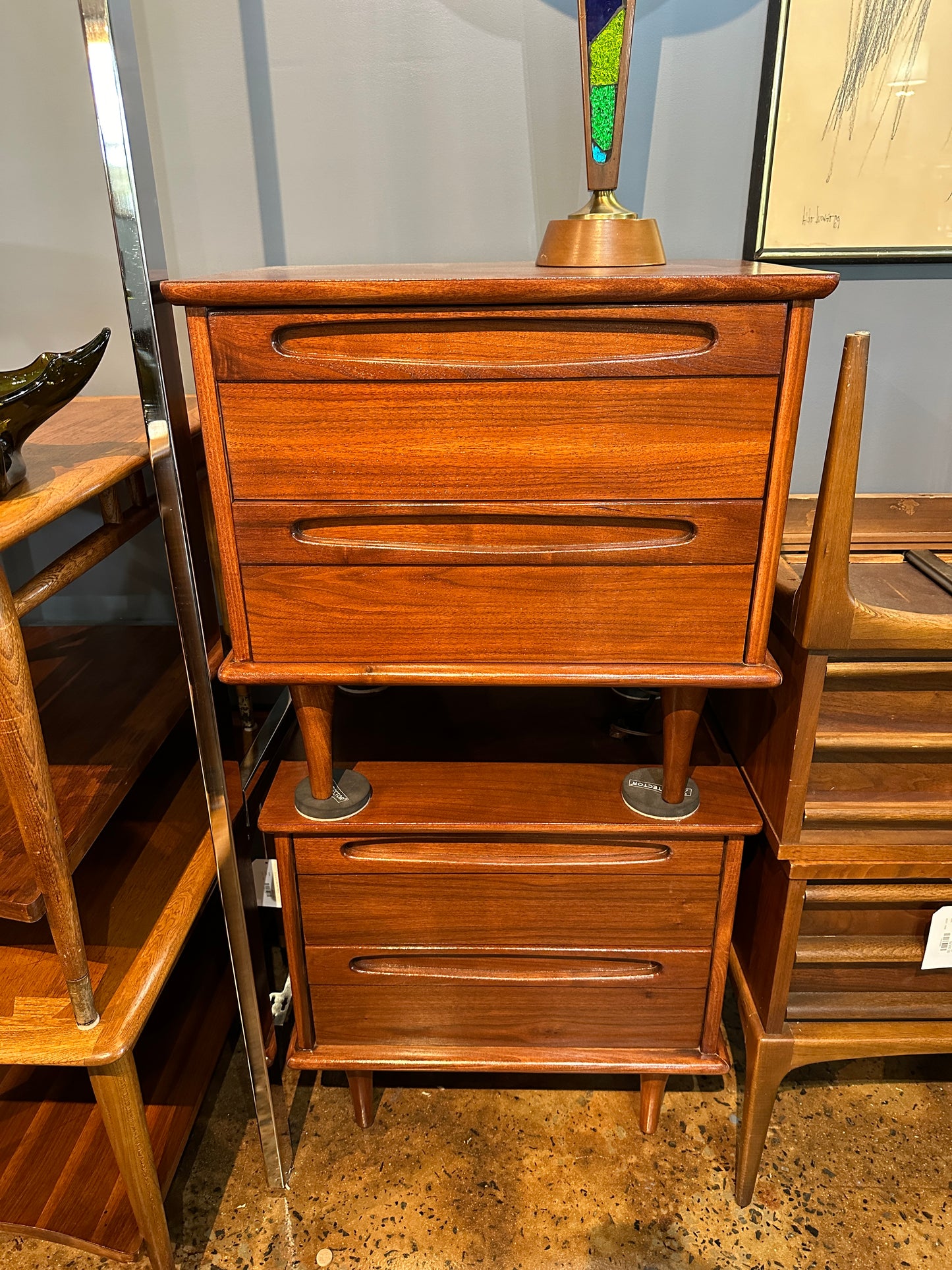 Pair of MCM Night Stands by American of Martinsville