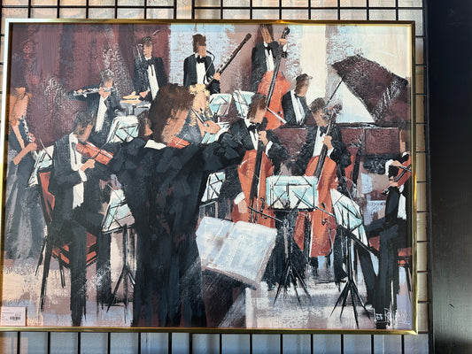 VINTAGE ORIGINAL OIL OF ORCHESTRA BY LEE REYNOLDS