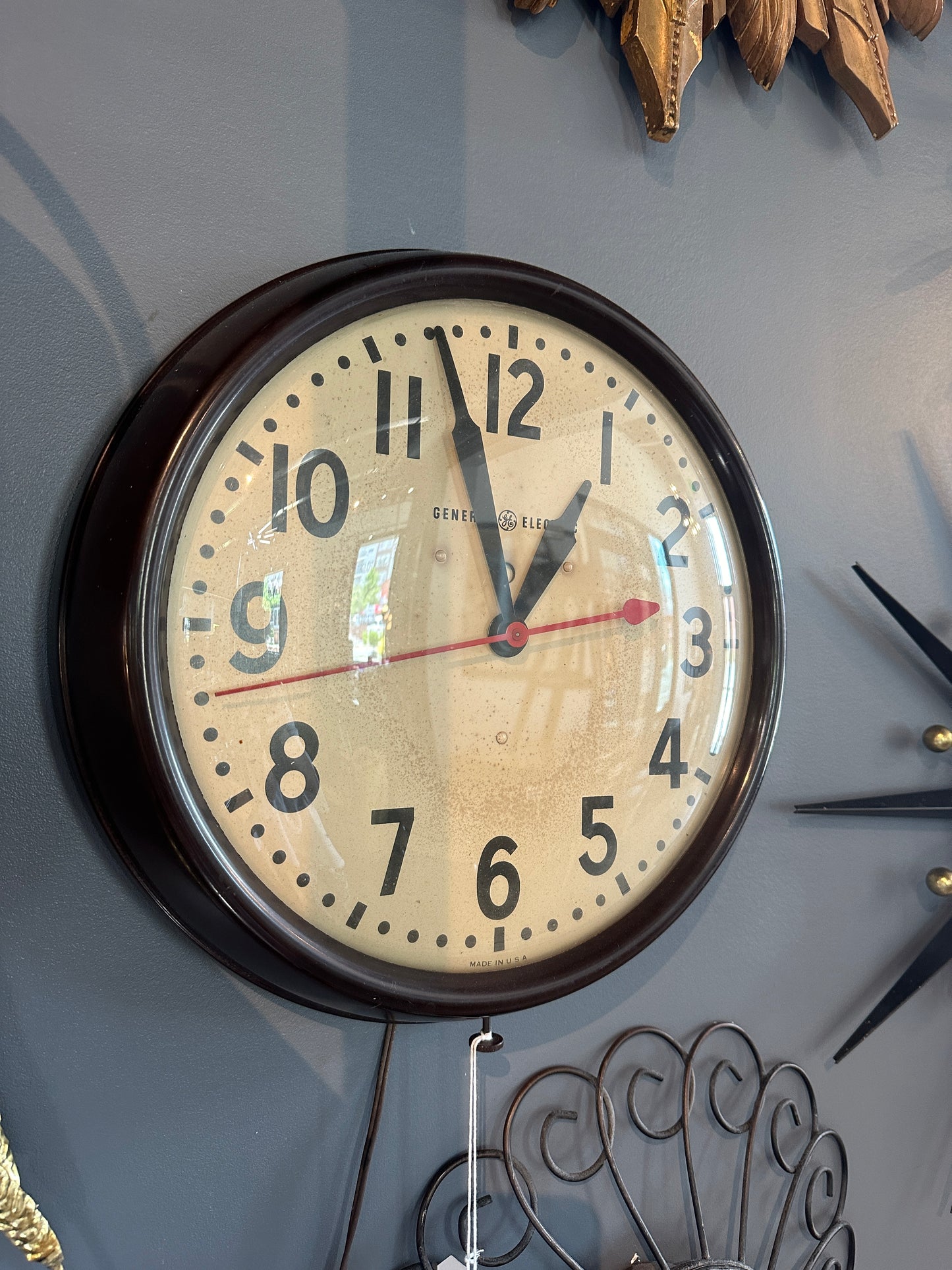 1940S ELECTRIC SCHOOL CLOCK BY GENERAL ELECTRIC