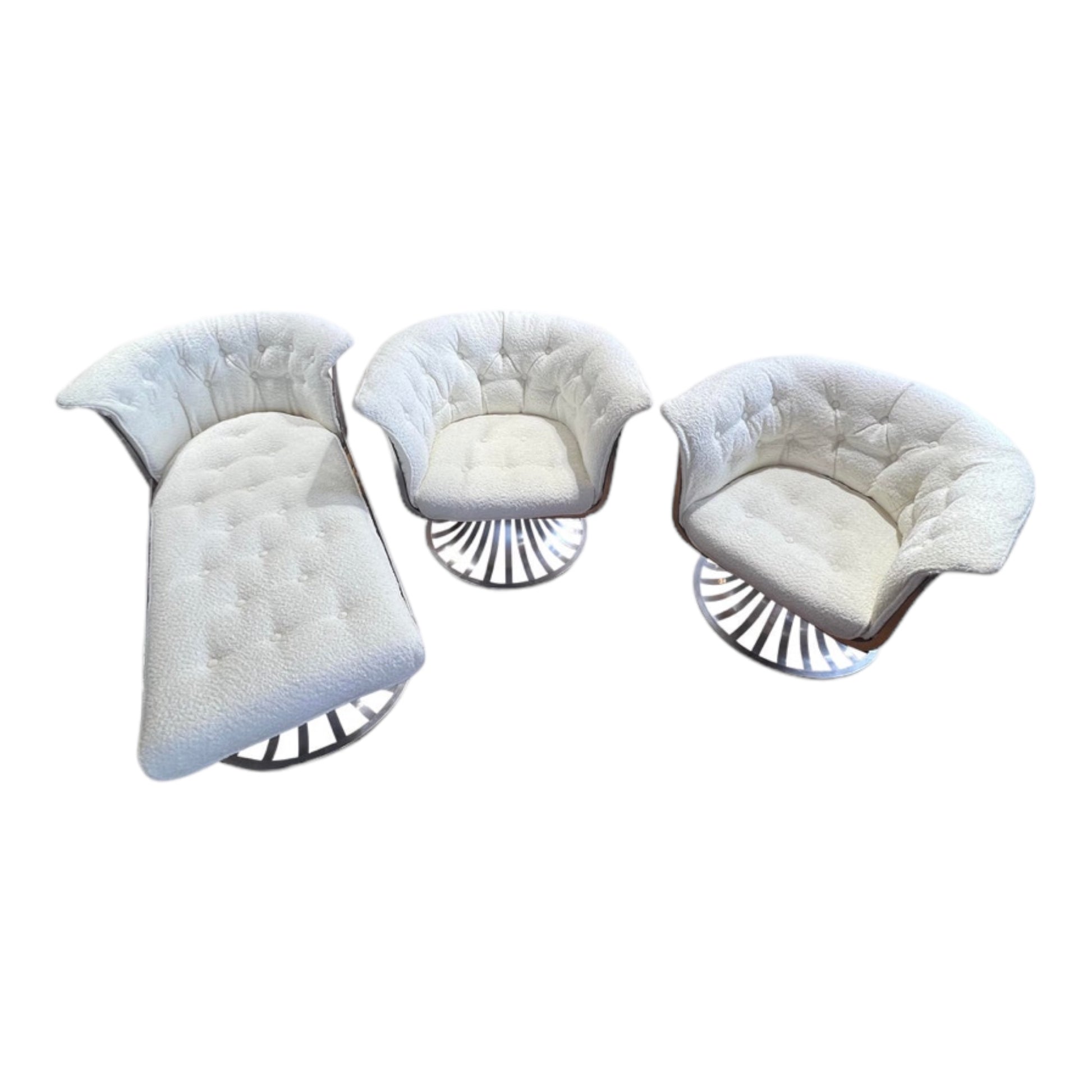 Three Piece Aluminum Lounge Set by Russell Woodard