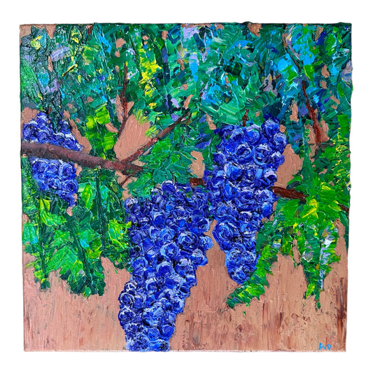 ORIGINAL ACRYLIC TITLED GRAPEVINES BY ANGELA POCEK