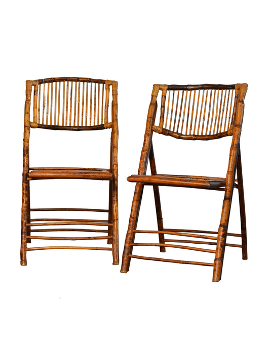 Pair of Folding Bamboo Chairs