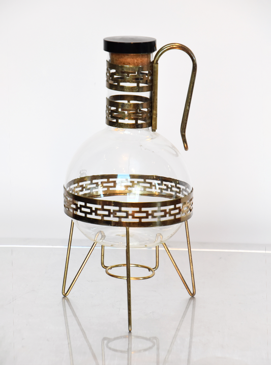 Vintage Coffee or Tea Carafe With Warming Stand