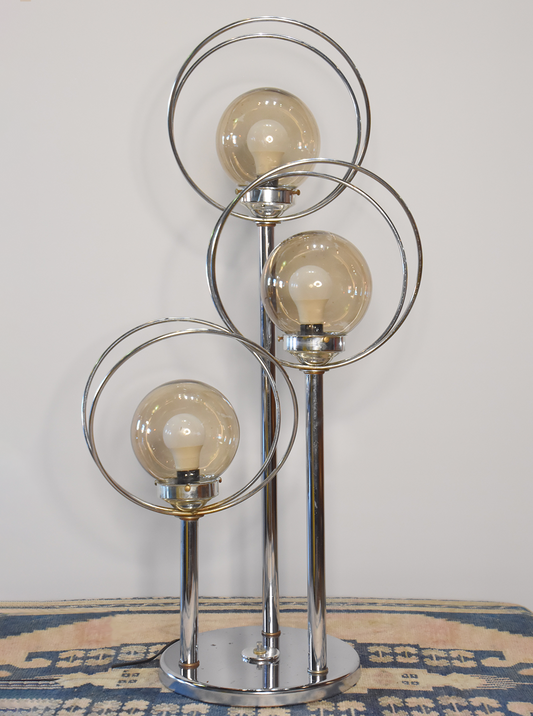 Chrome Orbs Rings Table Lamp