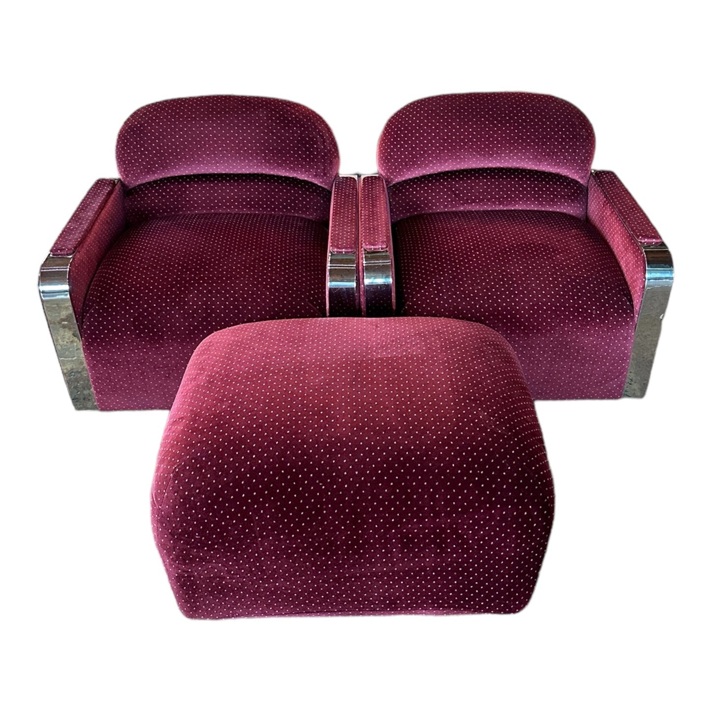 BRUETON HABANA LOUNGE CHAIRS AND OTTOMAN