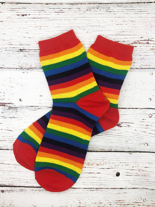 LGBTQ+ Pride Socks: Rainbow