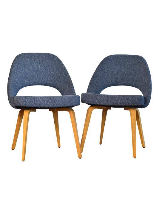 Pair of Eero Saarinen for Knoll Chairs in Blue